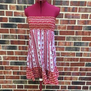 Boho strapless dress